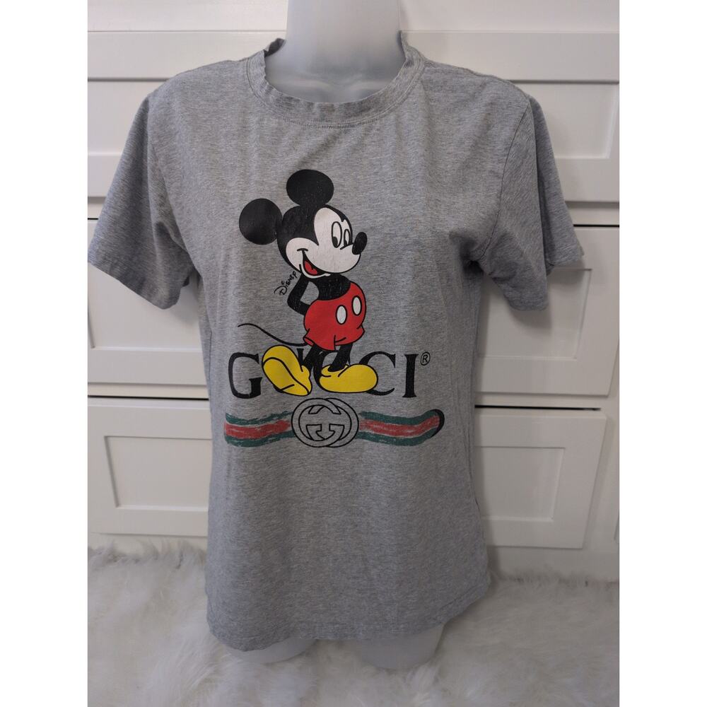 Rare Gucci x Disney Collab Mickey Mouse T Shirt Size Small Womens Made in Italy